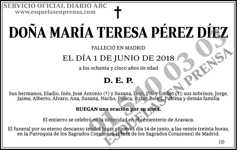 María Teresa Pérez Díez